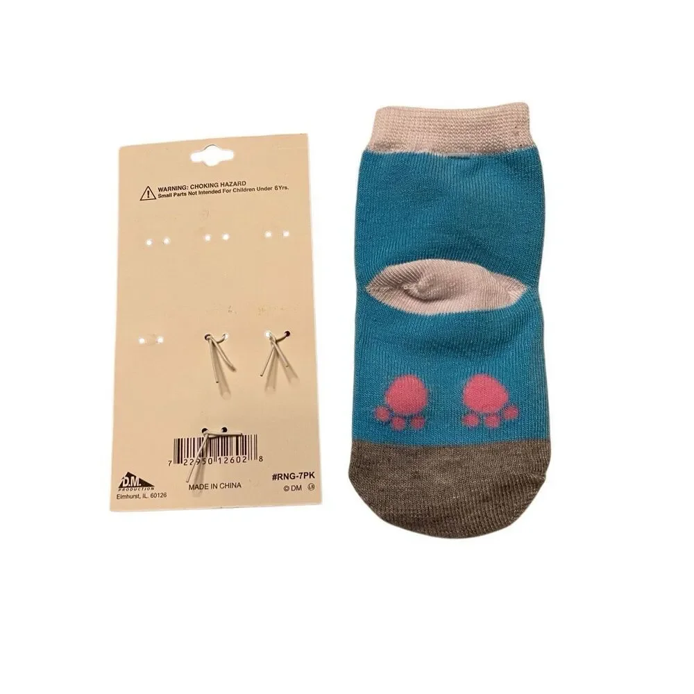 Nwot Toddler Girls Bunny Socks Ring A Day Kids Jewelry Accessories Everyday